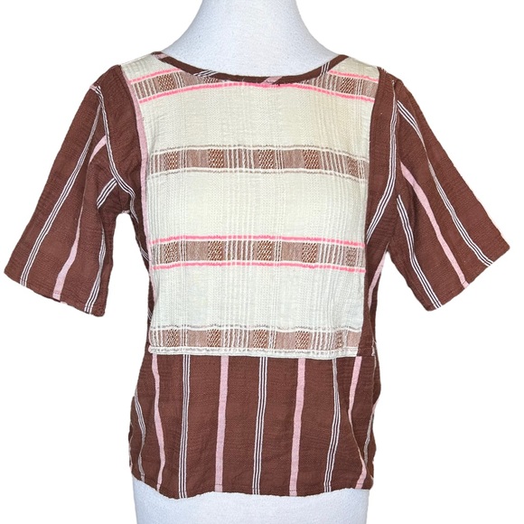 Ace and Jig cotton striped shirt sleeve shirt - Picture 1 of 8